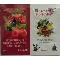 Комплексное удобрение-стимулятор "Виточка-Квиточка (малина, ежевика 6:5:46+МЕ)", 10г+5мл.